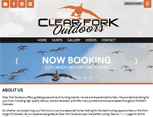 Tablet Screenshot of clearforkoutdoors.com